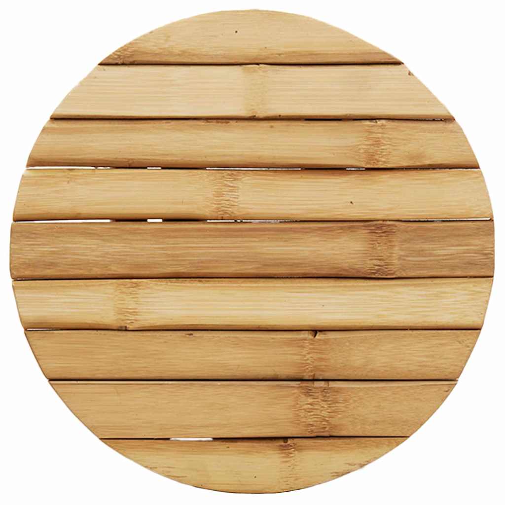 Žemas Suolo Padas Apvalus Ø30x36 cm Iš Bambuko