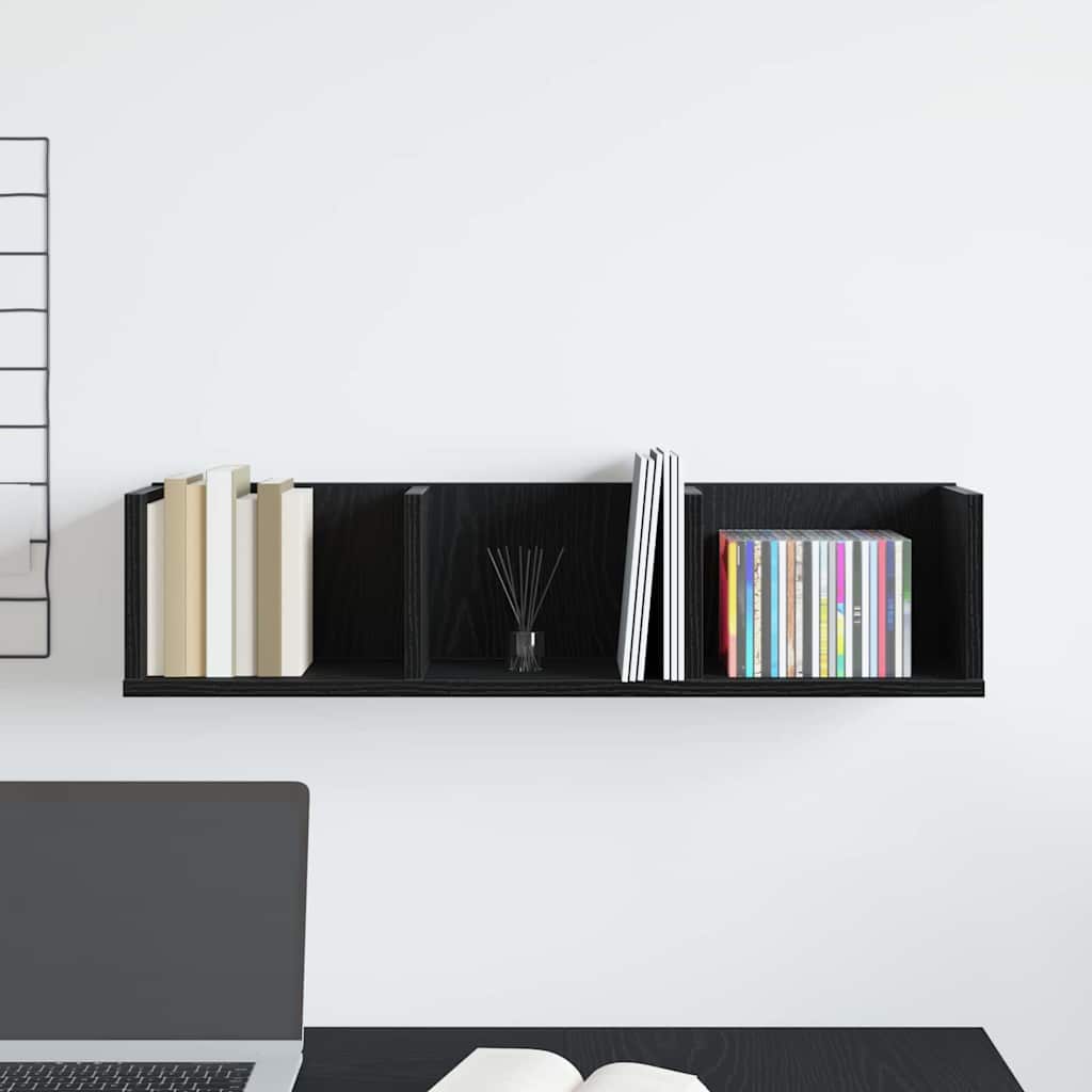 Sieninė lentyna Juodas ąžuolas 75 x 18 x 18 cm Apdirbta mediena