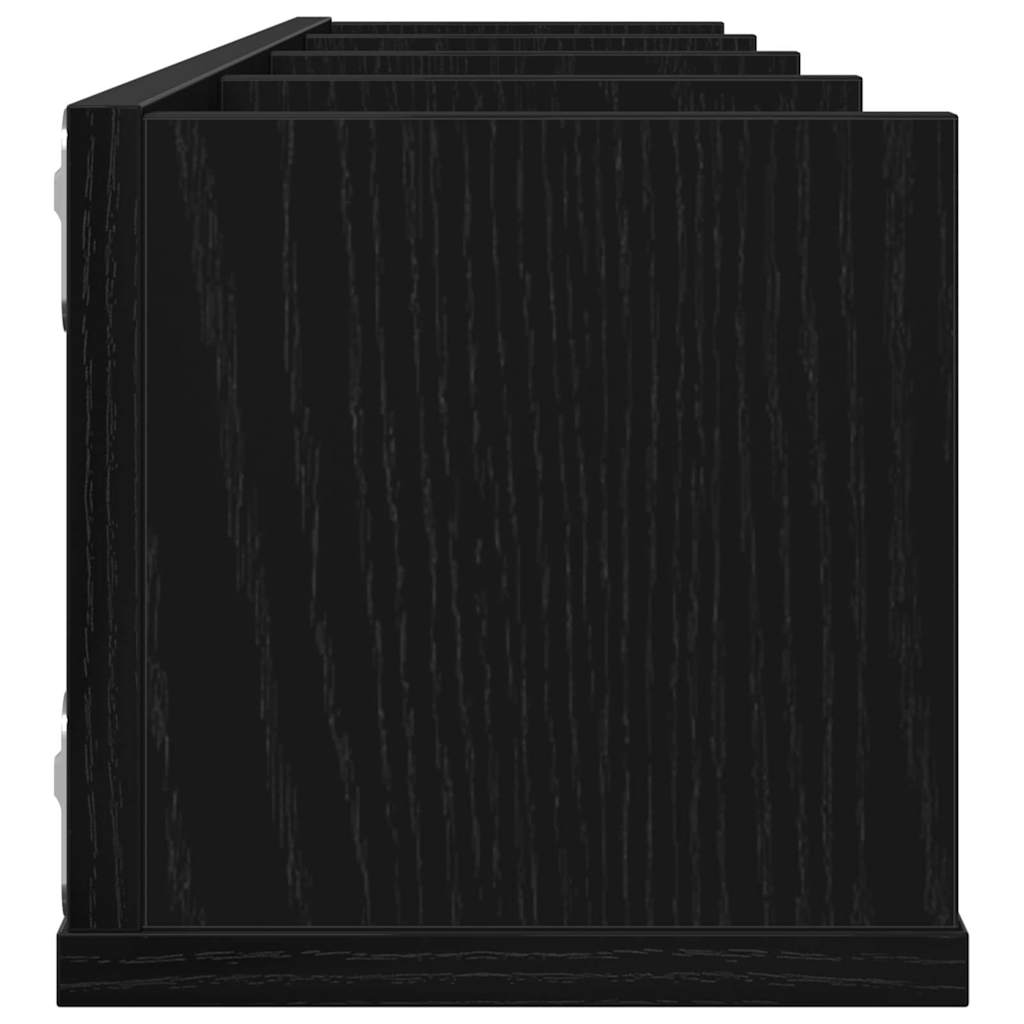 Sieninė lentyna su lentyna Juodas ąžuolas 100 x 18 x 18 cm