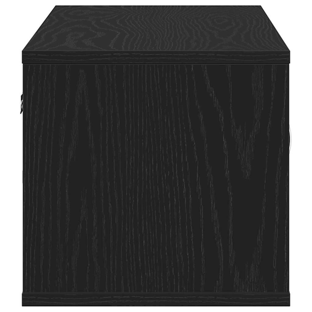 Sieninė lentyna su lentyna Juodas ąžuolas 102 x 30 x 29 cm