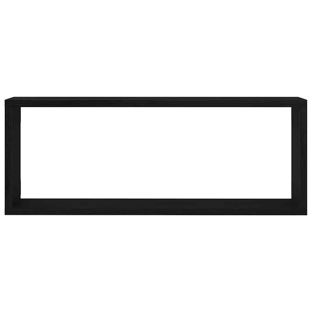 Sieninės lentynos su lentyna 6 pcs juoda ąžuolo 60 x 15 x 23 cm