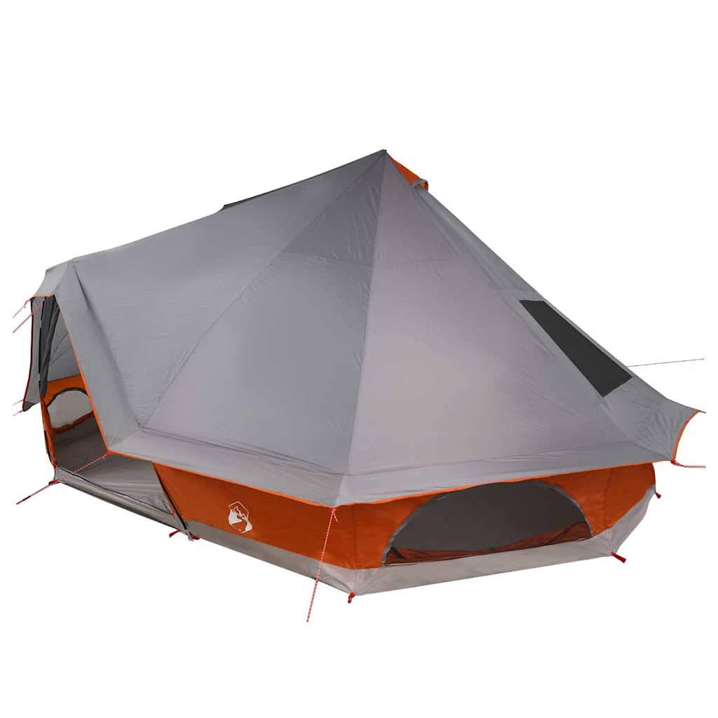 Šeimos Palapinė Tipi - Pilka ir Oranžinė, 10 Žmonių, Vandeniui Atspari