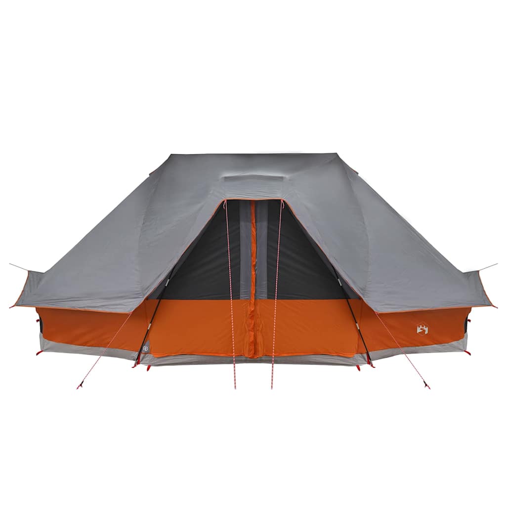Šeimos Palapinė Tipi - Pilka ir Oranžinė, 10 Žmonių, Vandeniui Atspari