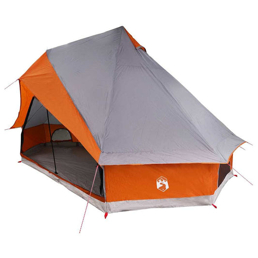 Šeimos palapinė Tipi, pilka ir oranžinė, 8 žmonėms, vandeni atspari
