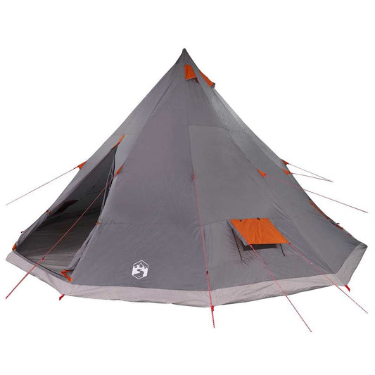 šeimos tipi palapinė pilka ir oranžinė 12 žmonių vandeniui atspari