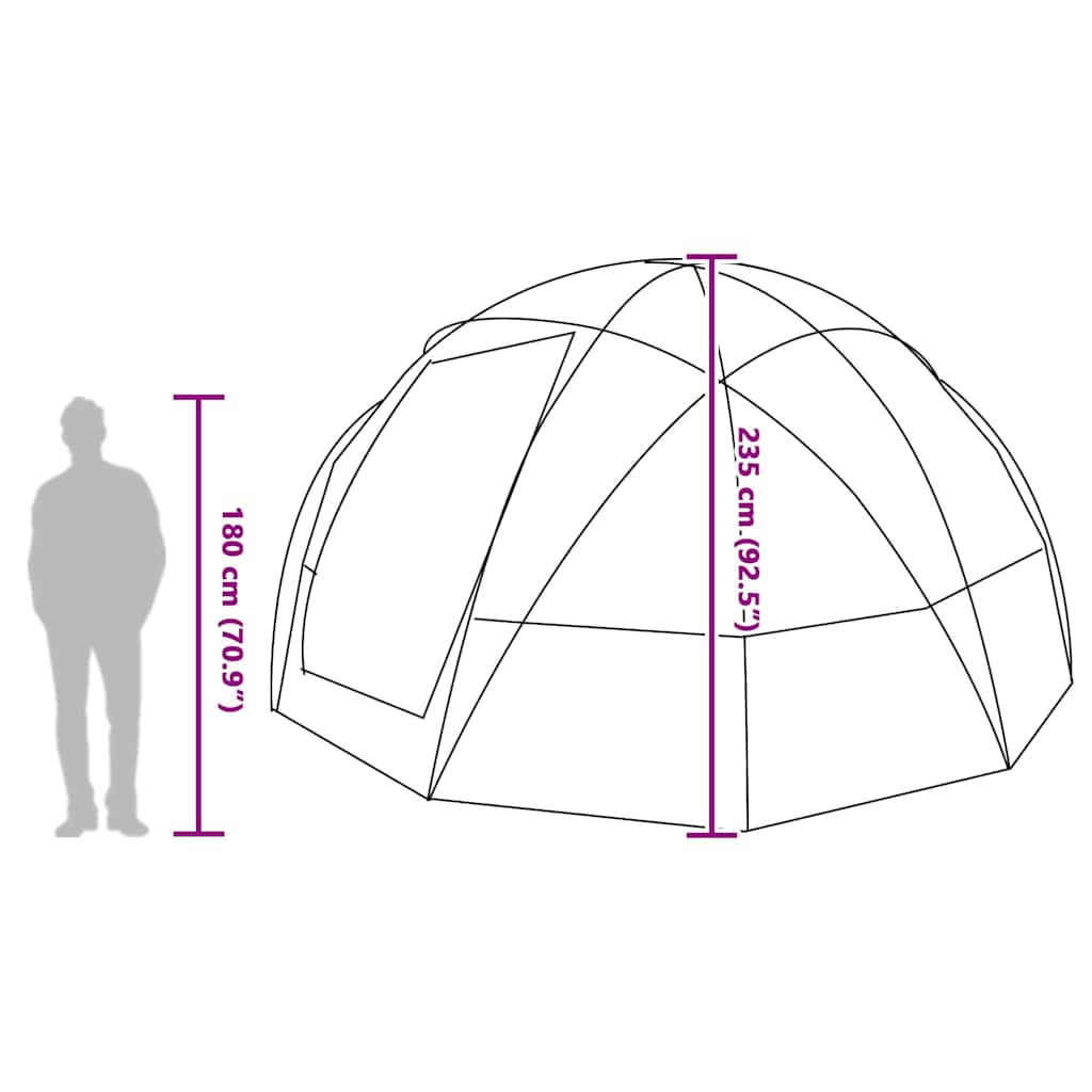 Palapinė Pilka ir oranžinė L Poliesteris ir stiklo pluoštas