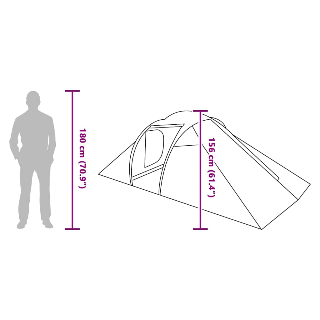 Palapinė Mėlyna ir juoda 510 x 240 x 156 cm Poliesteris