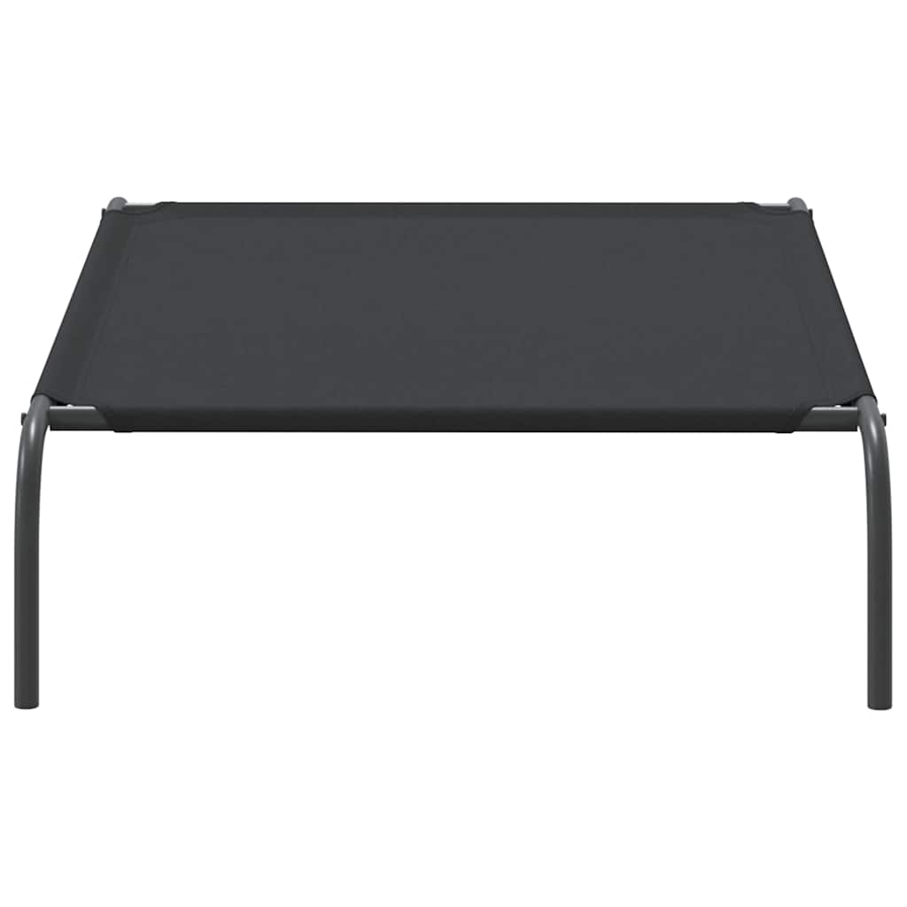 paaukštinta šunų lova juoda 110x65x20 cm Oksfordo audinys