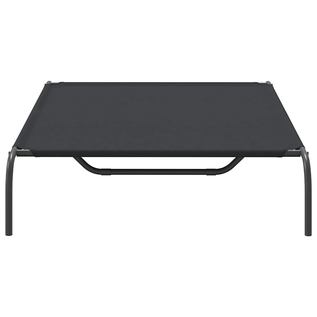 paaukštinta šunų lova juoda 130x80x20 cm Oksfordo audinys