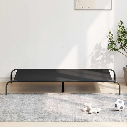 paaukštinta šunų lova juoda 150x90x20 cm Oksfordo audinys