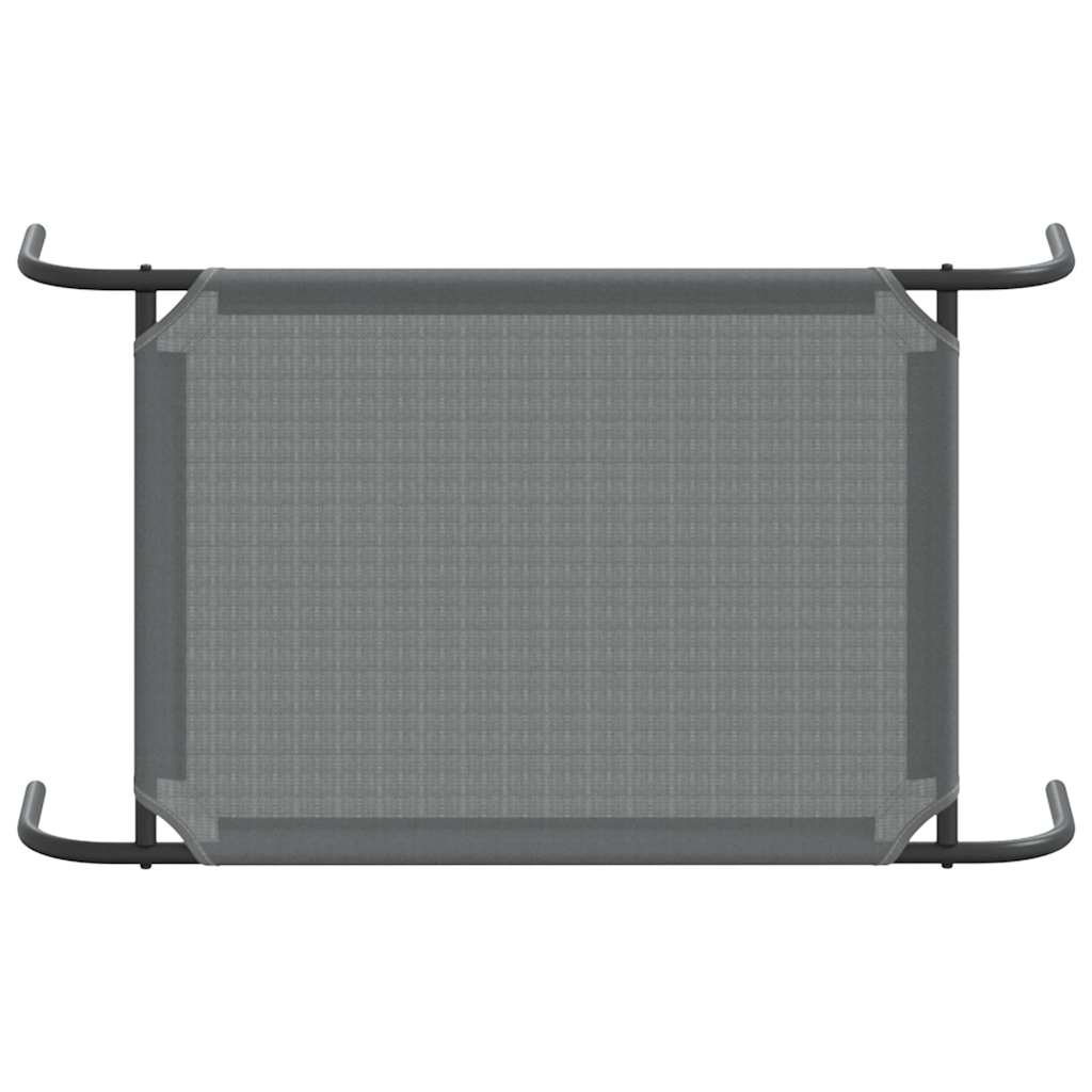 paaukštinta šunų lova, pilka 90x50x20 cm, tekstilė ir plienas