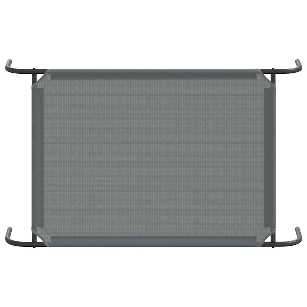 paaukštinta šunų lova, pilka 110x65x20 cm tekstilės ir plieno
