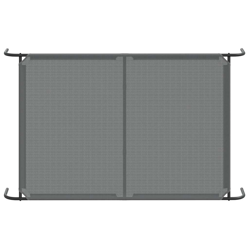 paaukštinta šunų lova, pilka 150x90x20 cm tekstilės ir plieno