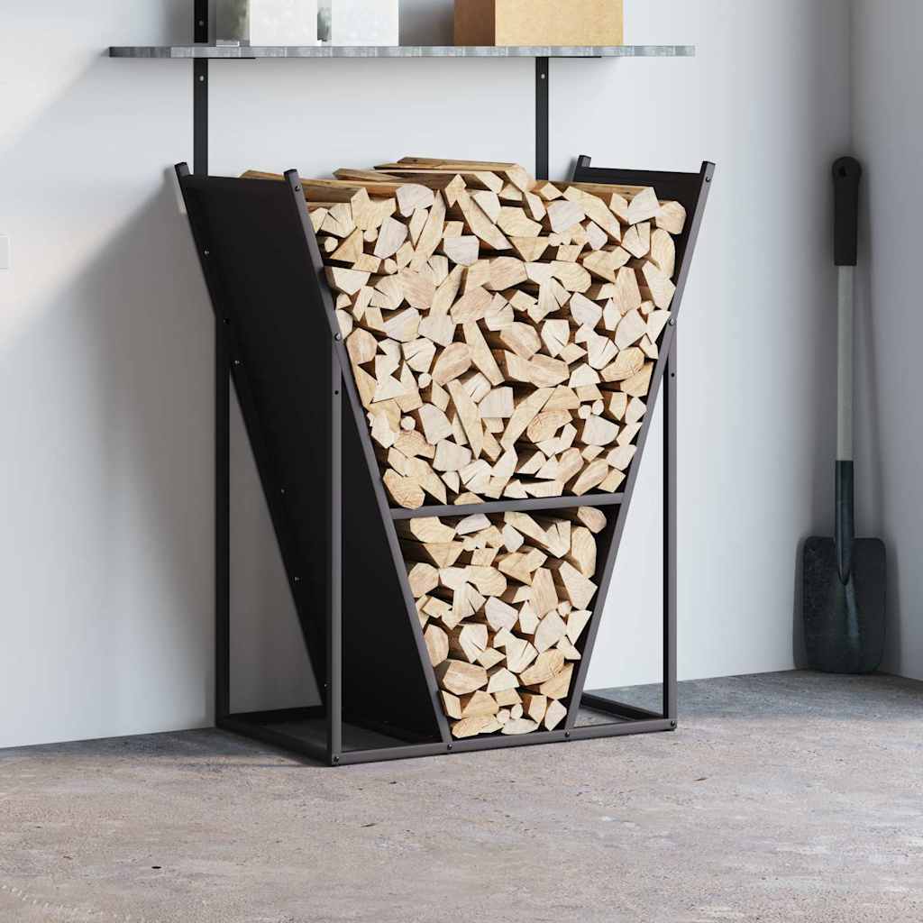 Stovas malkoms, juodos, 69,5x35x81 cm, šaltai valcuotas plienas