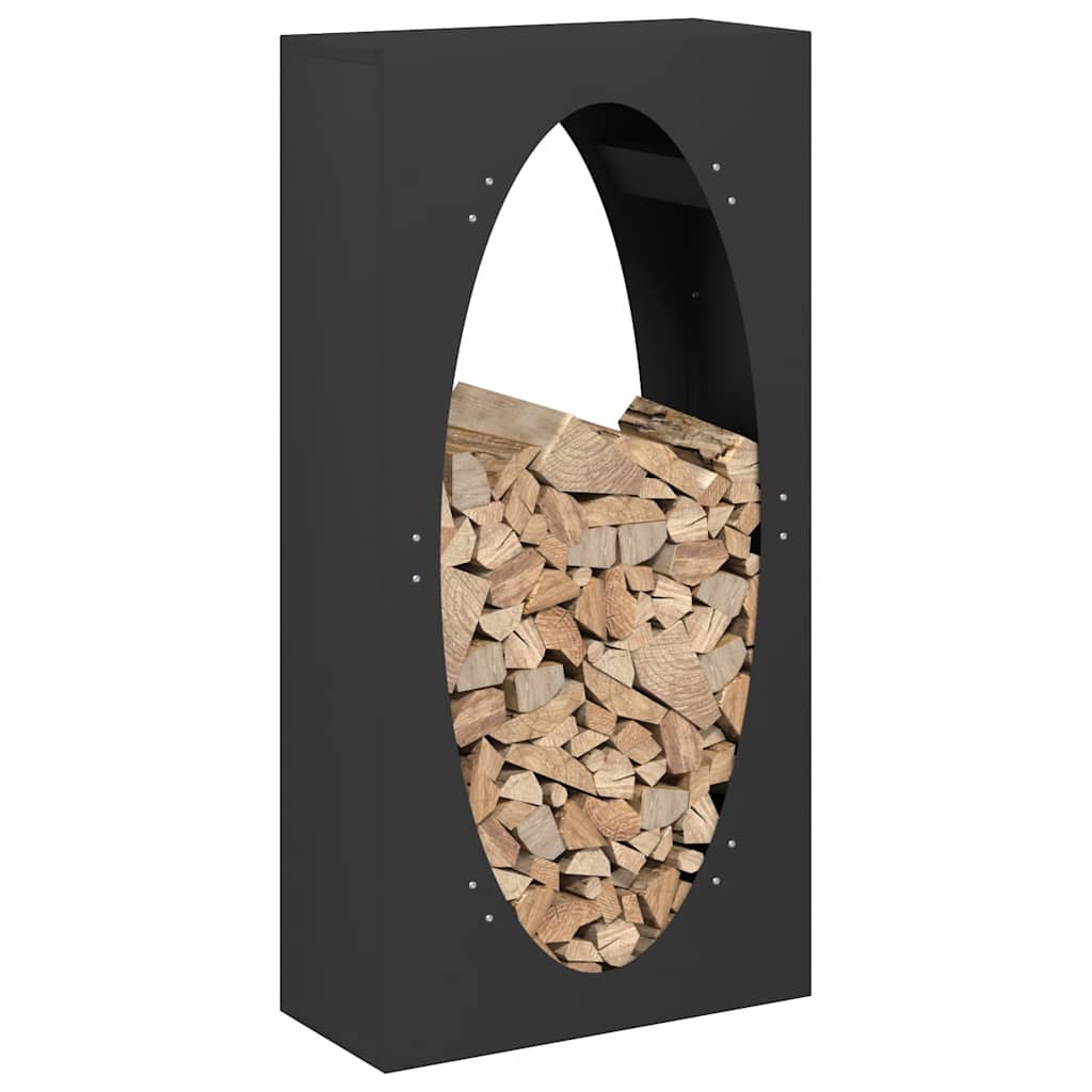 Stovas malkoms, juodos, 50x23x100 cm, šaltai valcuotas plienas
