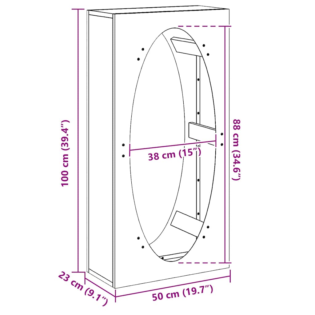 Stovas malkoms, 50x23x100 cm, šaltai valcuotas plienas