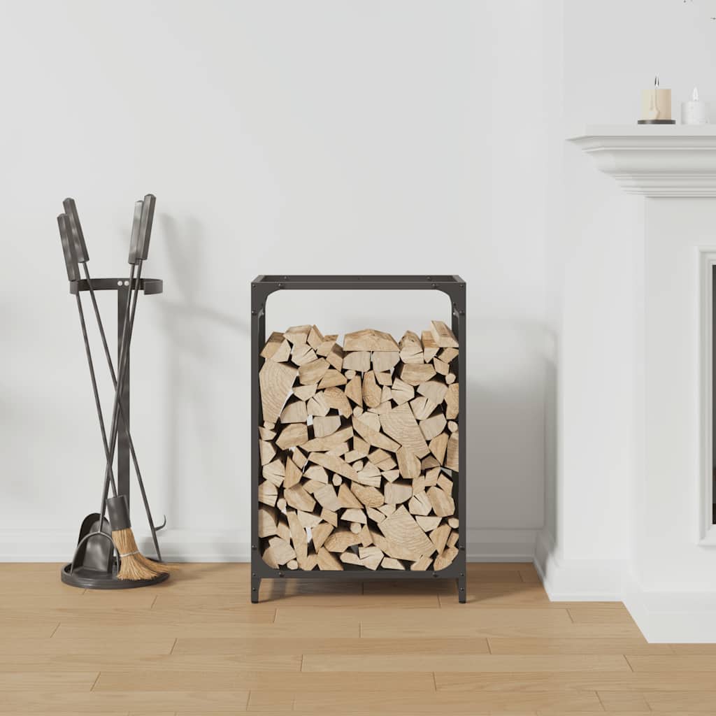 Stovas malkoms, juodos, 44x28x65 cm, šaltai valcuotas plienas