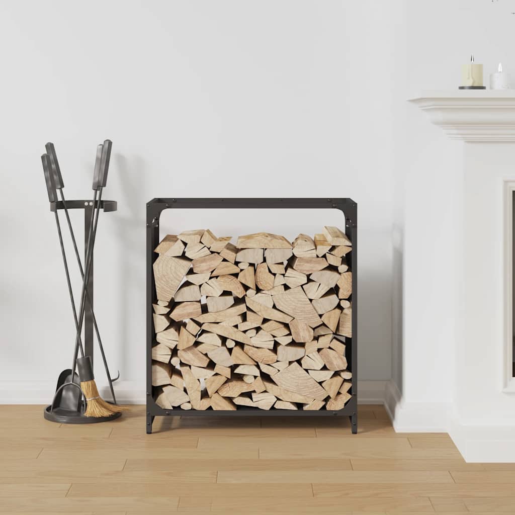 Stovas malkoms, juodos, 60x28x65 cm, šaltai valcuotas plienas