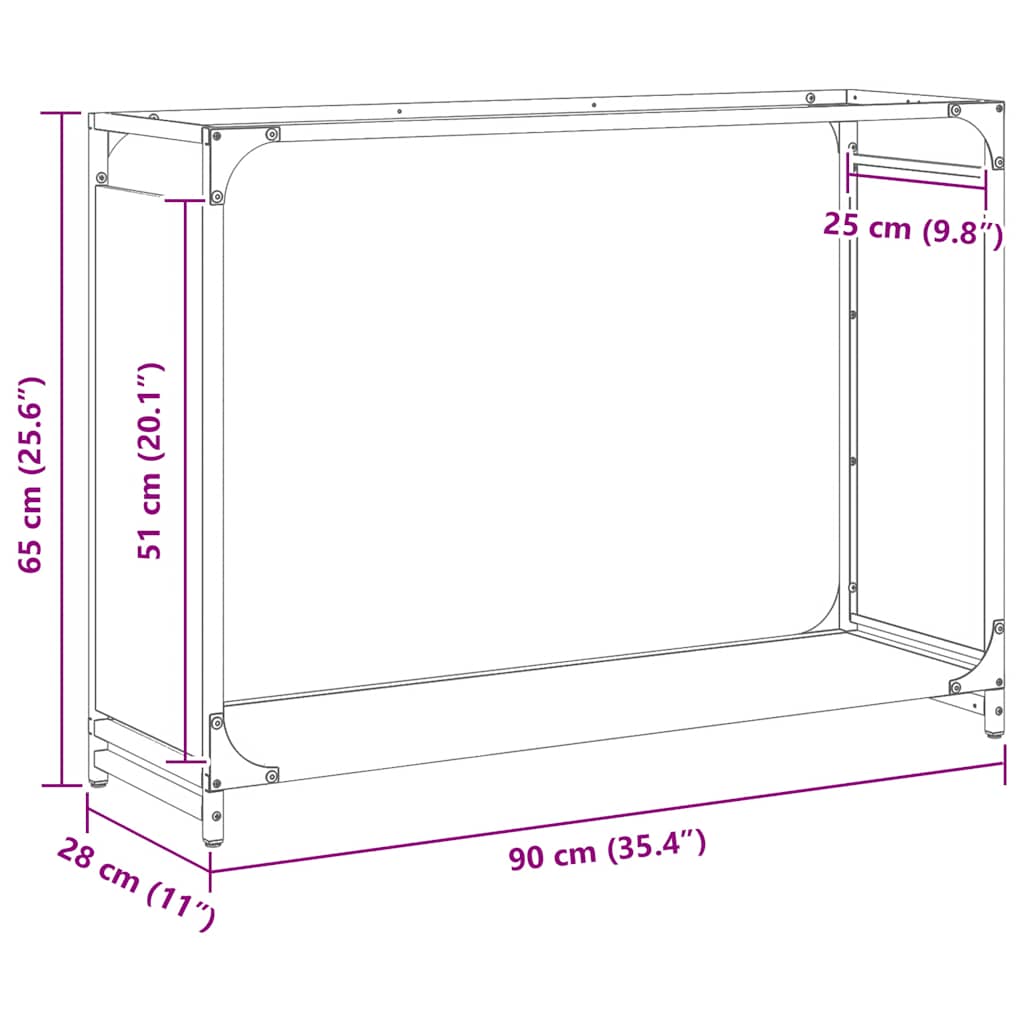 Stovas malkoms, balta, 90x28x65 cm, šaltai valcuotas plienas