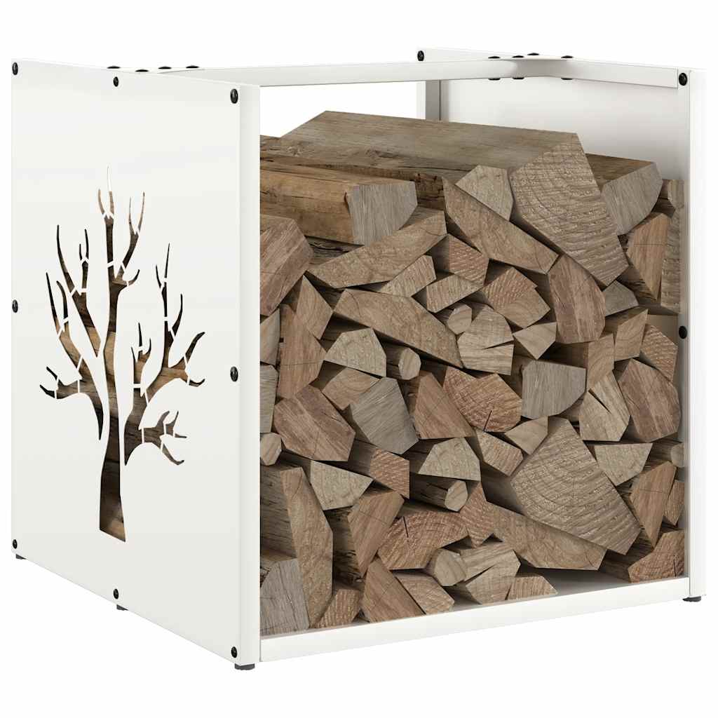 Stovas malkoms, balta, 40x40x40 cm, šaltai valcuotas plienas