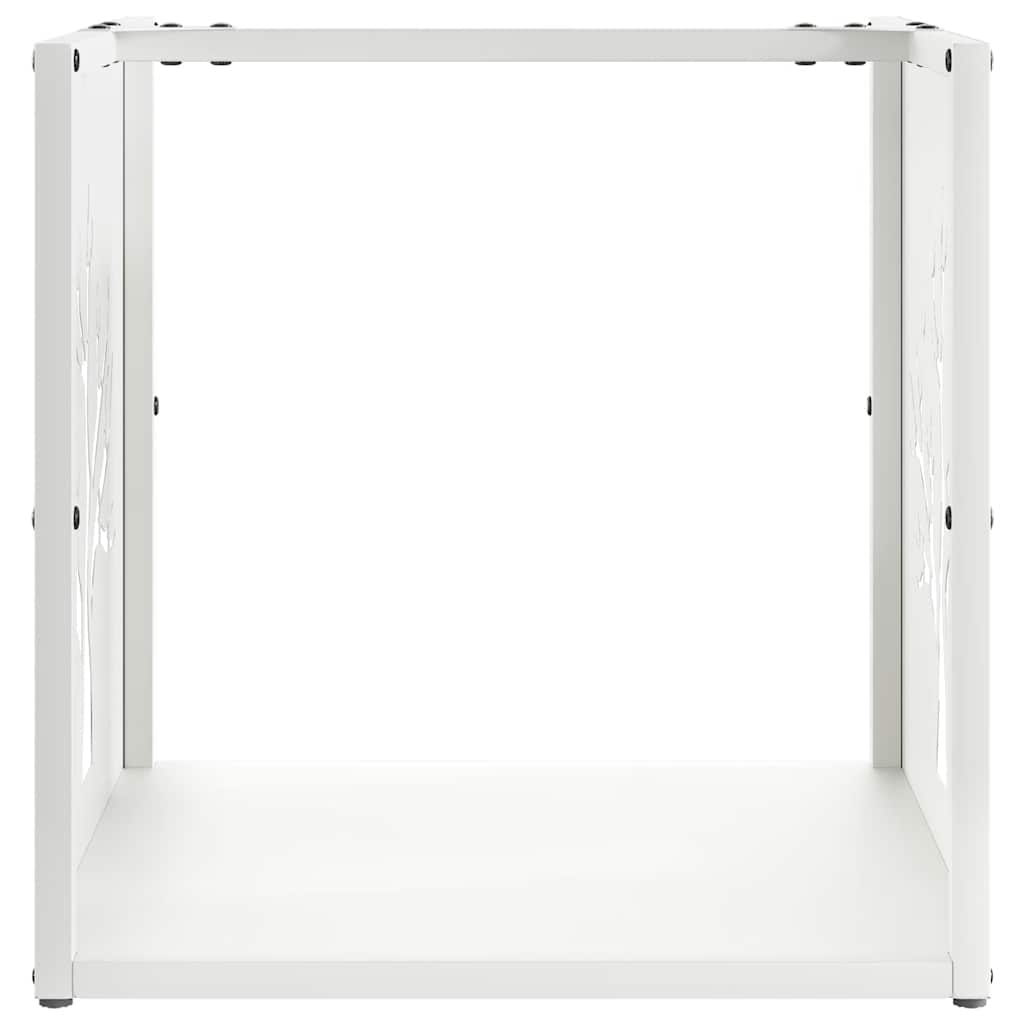 Stovas malkoms, balta, 40x40x40 cm, šaltai valcuotas plienas