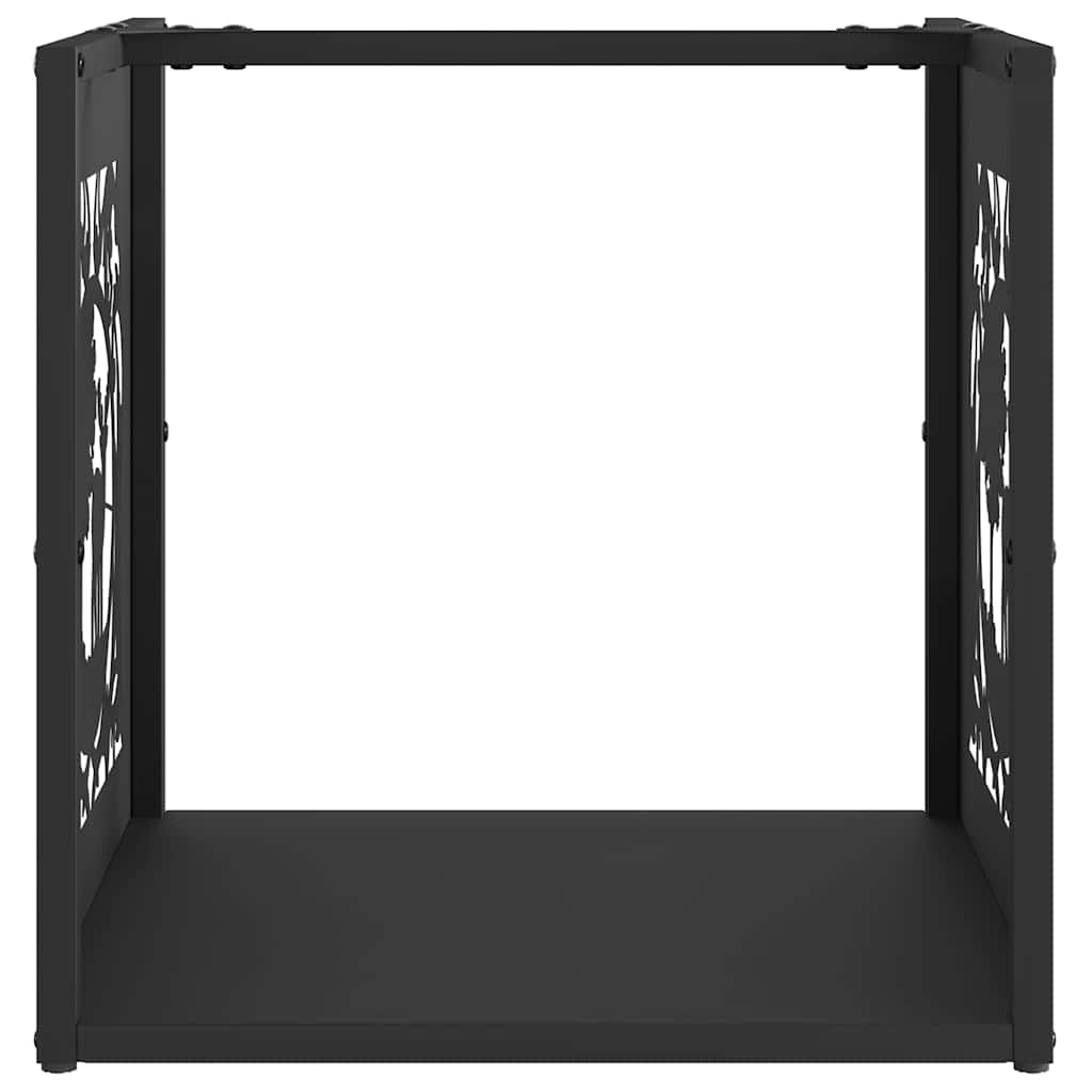 Stovas malkoms, juodos, 40x40x40 cm, šaltai valcuotas plienas