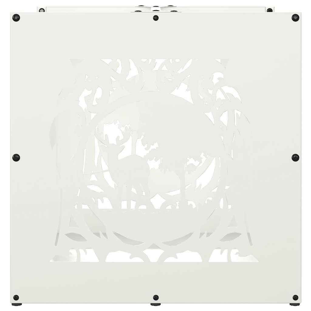 Stovas malkoms, balta, 40x40x40 cm, šaltai valcuotas plienas