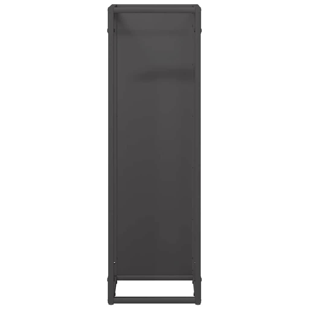 Malkų lentyna Juoda 25x25x80 cm Šaltai valcuotas plienas