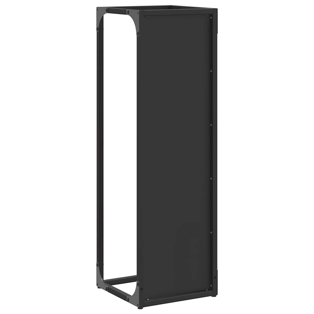Malkų lentyna Juoda 25x25x80 cm Šaltai valcuotas plienas