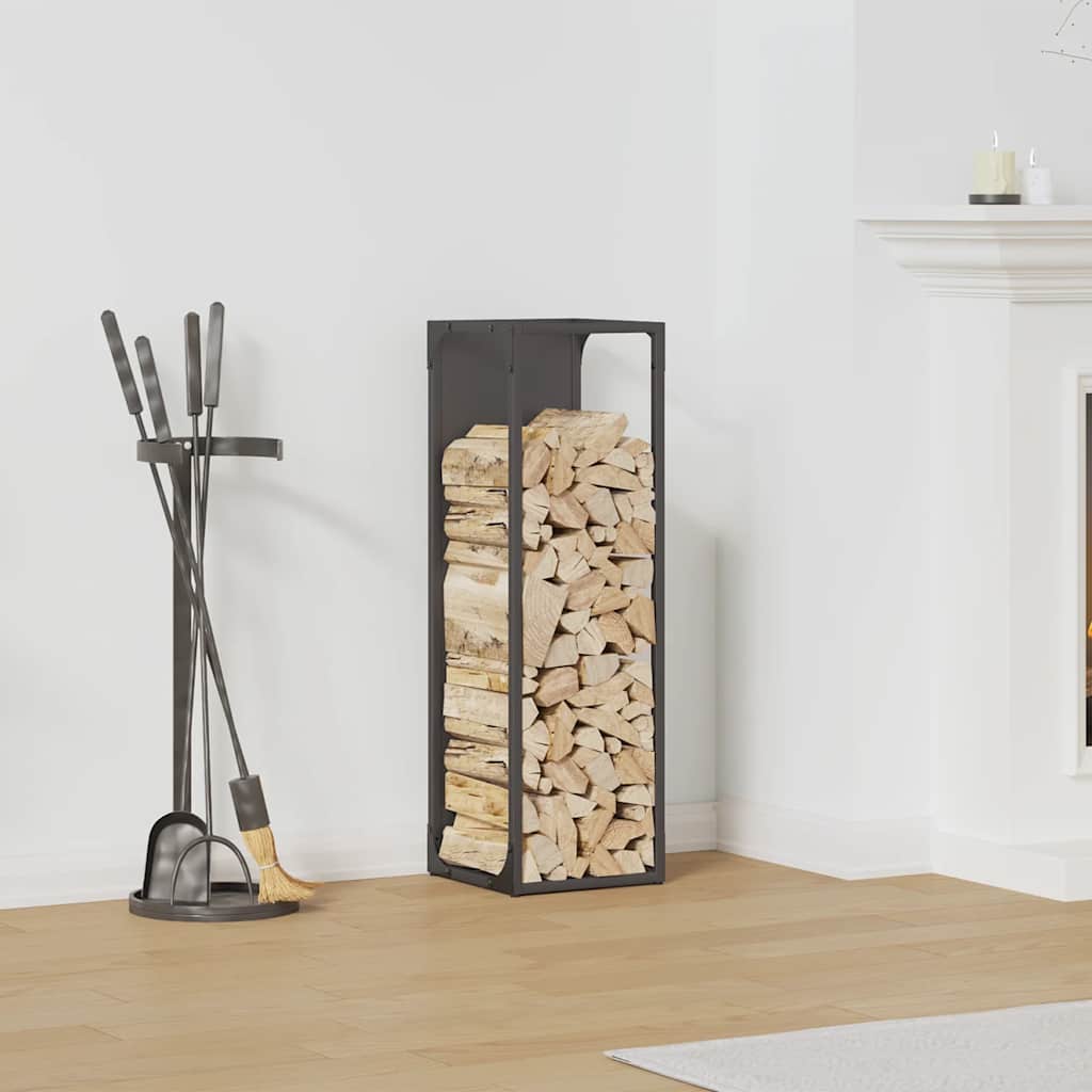 Malkų lentyna Juoda 25x25x80 cm Šaltai valcuotas plienas