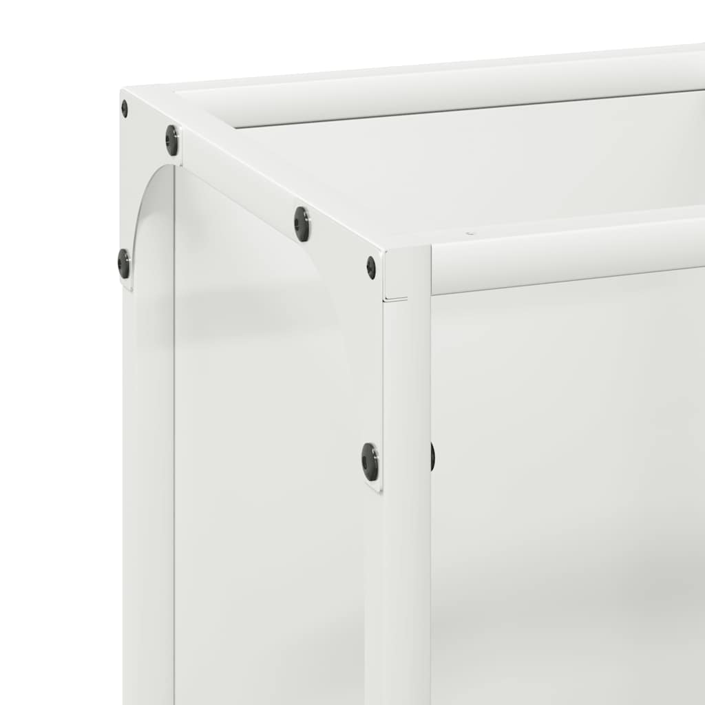 Malkų stovas Baltas 25x25x80 cm Šaltai valcuotas plienas