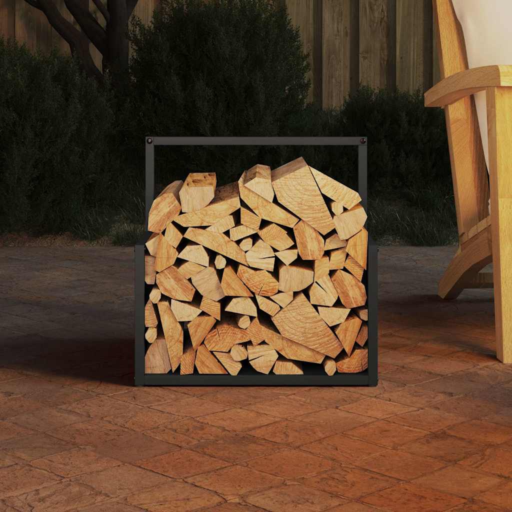 Stovas malkoms, juodos, 40x40x40 cm, šaltai valcuotas plienas