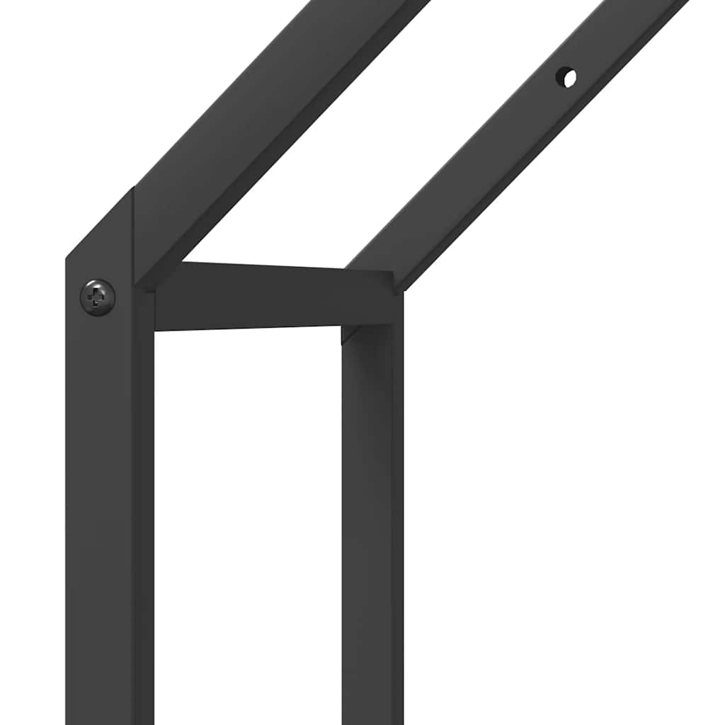 Malkų lentyna, juoda, 40x25x90 cm, šaltai valcuotas plienas
