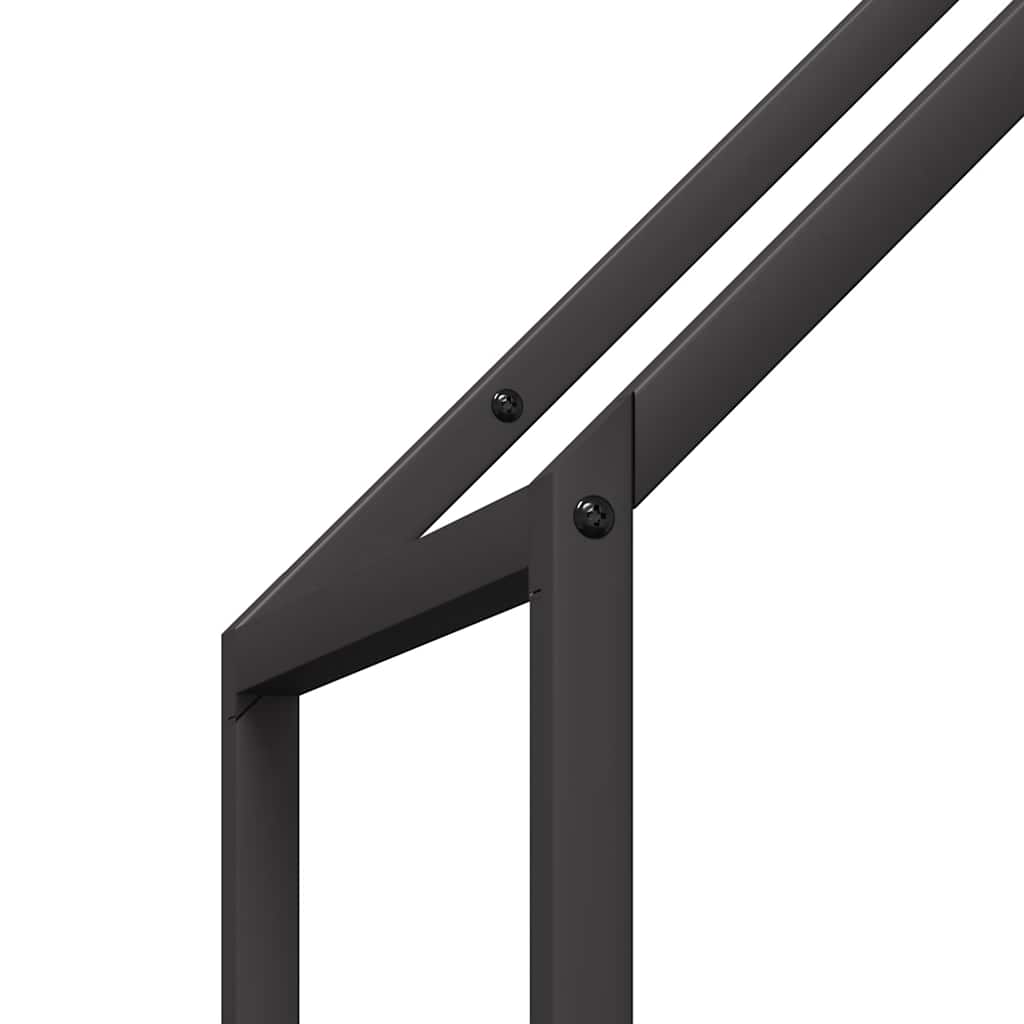Malkų lentyna Juoda 40x25x120 cm Šaltai valcuotas plienas