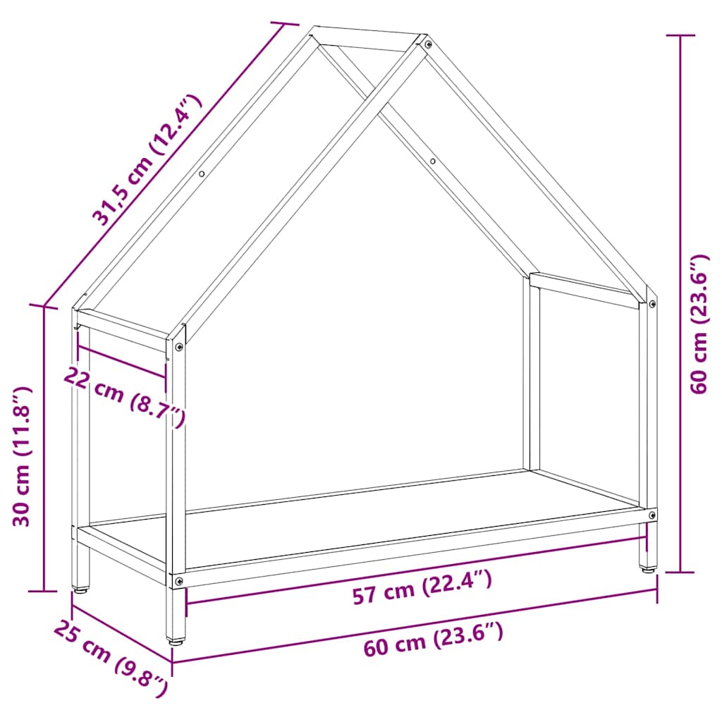 Malkų stovas Baltas 60x25x60 cm Šaltai valcuotas plienas