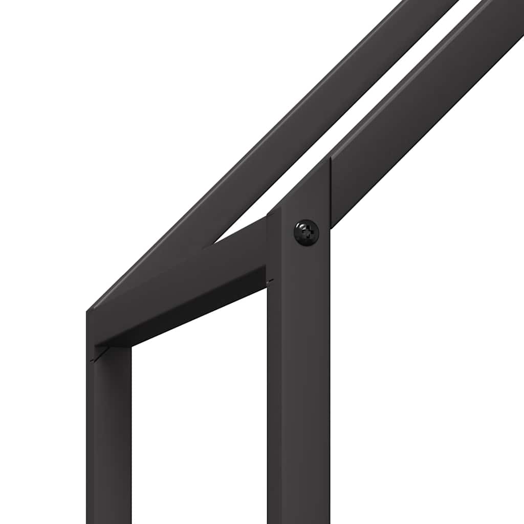 Malkų lentyna, juoda, 60x25x90 cm, šaltai valcuotas plienas