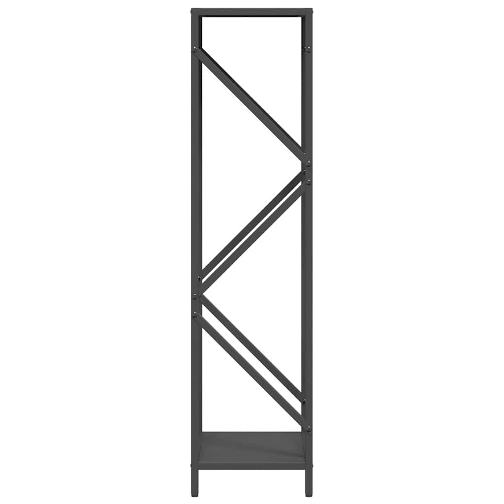 Malkų lentyna Juoda 34x25x100 cm Šaltai valcuotas plienas
