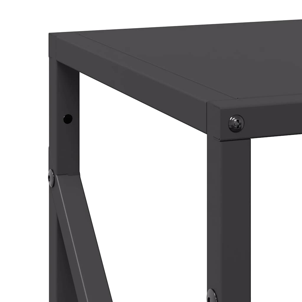 Malkų lentyna Juoda 34x25x100 cm Šaltai valcuotas plienas