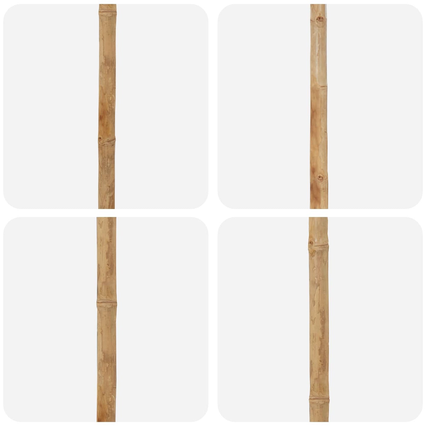 Kreminės Baltos Sodo Skėtis 180x230 cm Bambukas