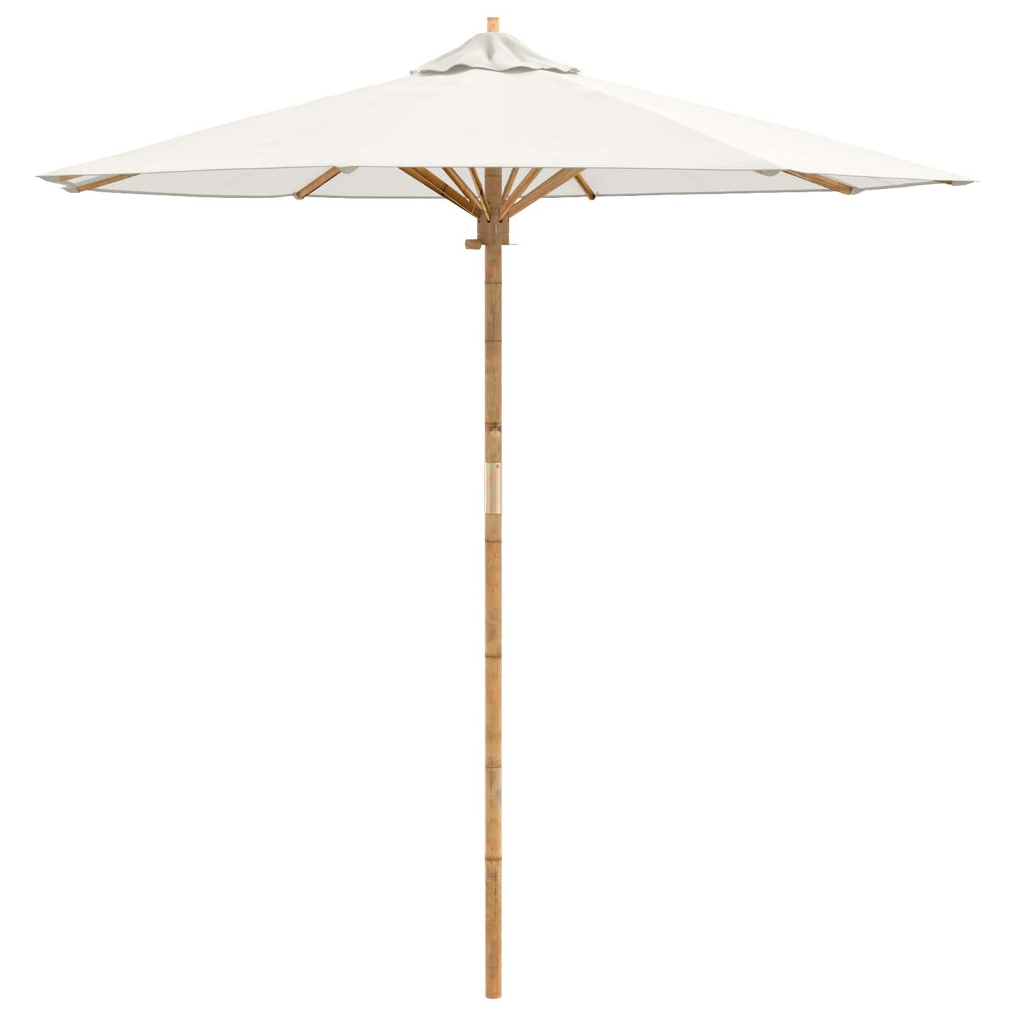 Sodo parasolis kreminės spalvos 217x230 cm bambuko