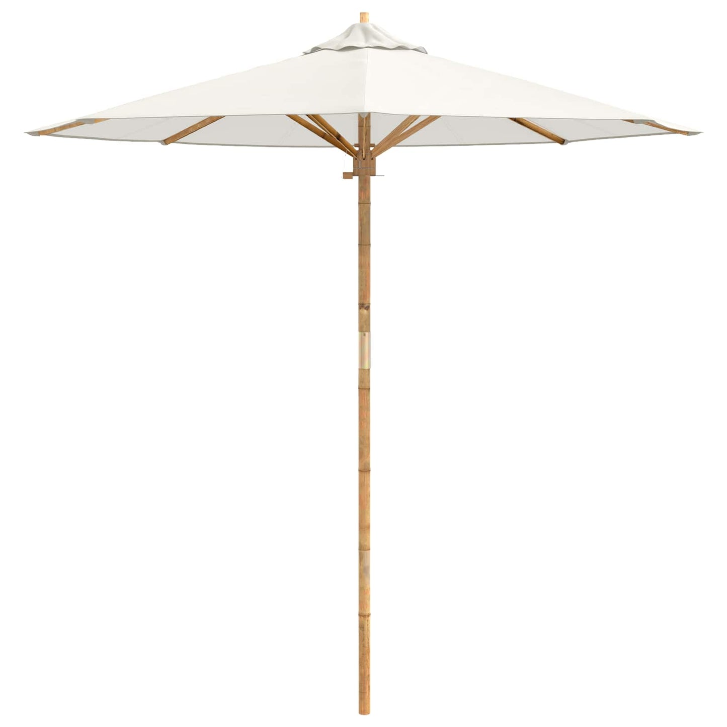 Sodo parasolis kreminės spalvos 217x230 cm bambuko