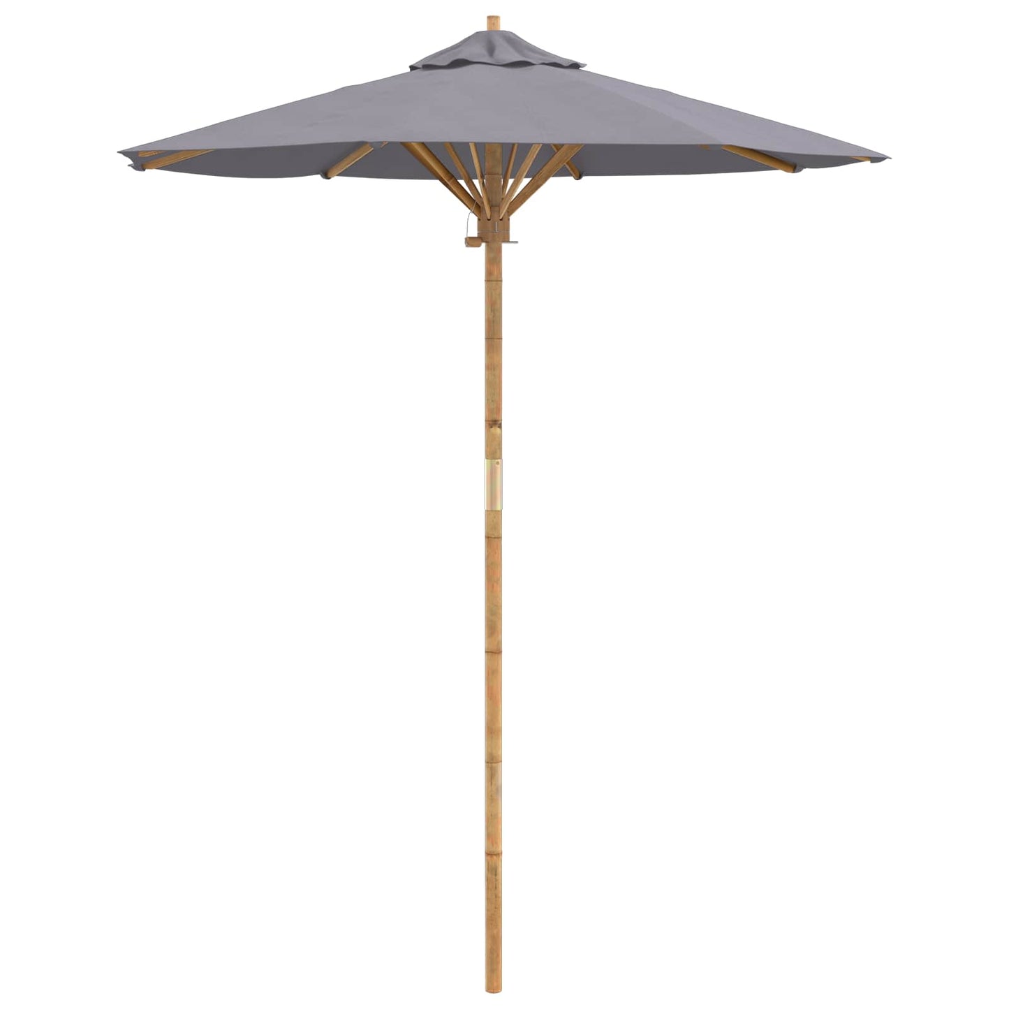 Tamsiai pilkas sodo parasolis 180x230 cm bambukas