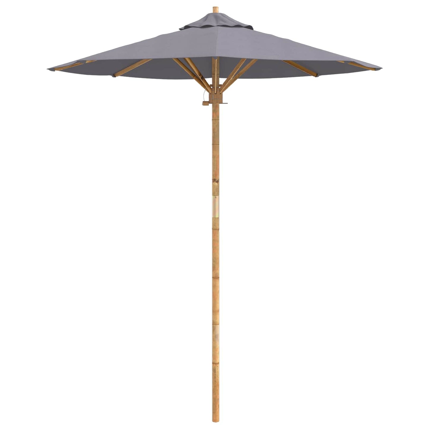 Tamsiai pilkas sodo parasolis 180x230 cm bambukas