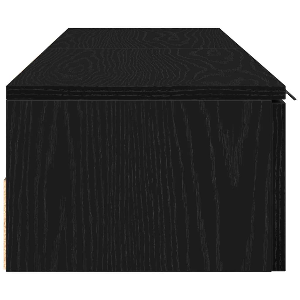 sieninės lentynos 2 vnt Juodas ąžuolas 136x30x20 cm Inžinerinis medis