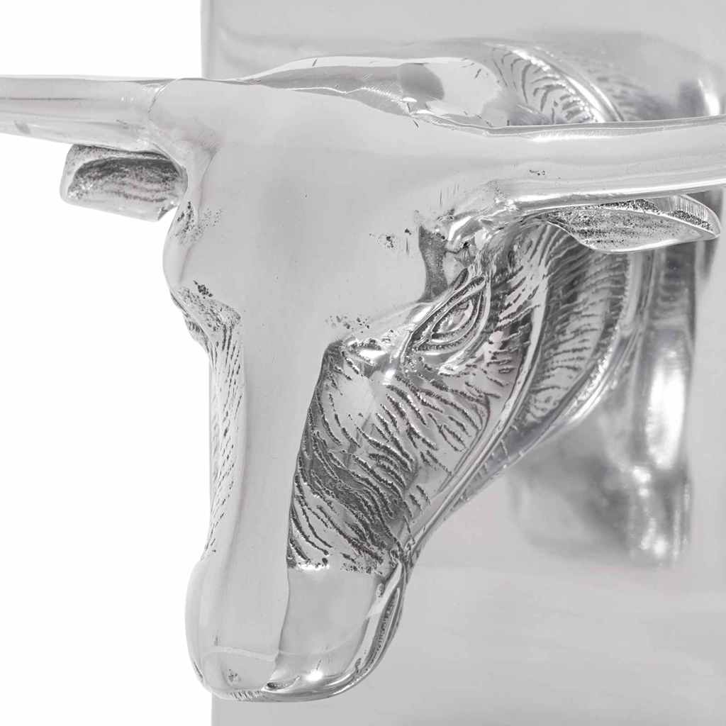 Knygų atramos 2 vnt Sidabrinė 21,5x15,5x20 cm Aliuminis Buliai