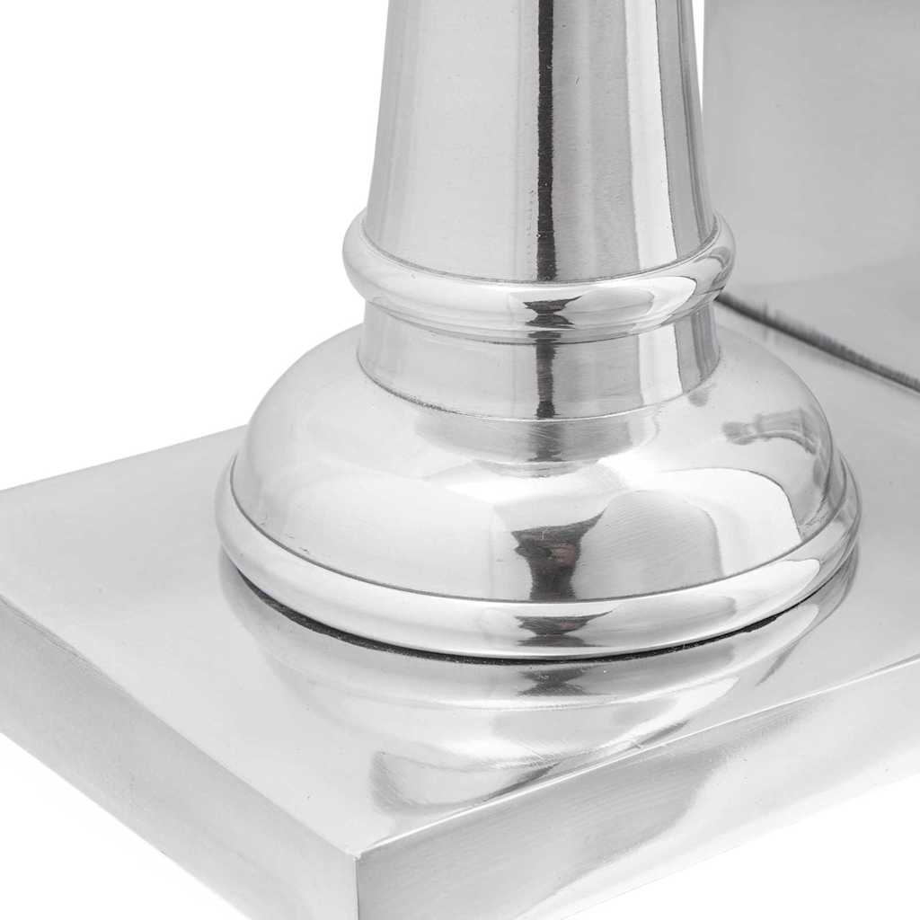 Knygų atramos 2 vnt Sidabrinė 11x12x19,5 cm Aliuminio Šachmatai