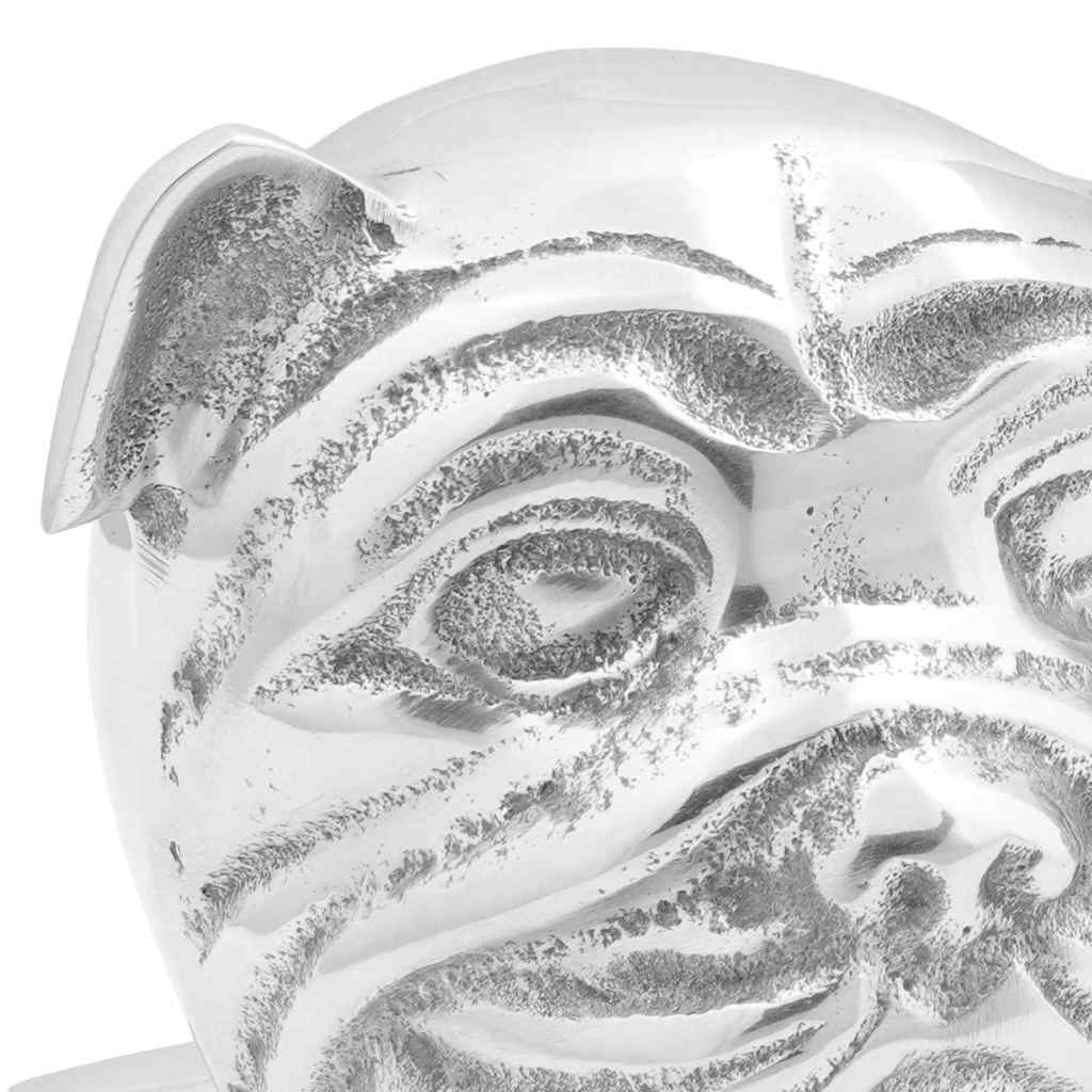 Knygų atramos 2 vnt Sidabrinės 8x12x16,5 cm Aliuminis Šuo