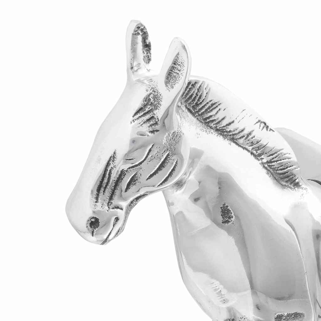 Knygų atramos 2 vnt Sidabrinė 11x14x25 cm Aliuminis Arklys