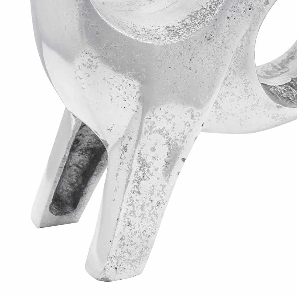 Bulių skulptūra Sidabrinė 22x9,5x34 cm Aliuminis