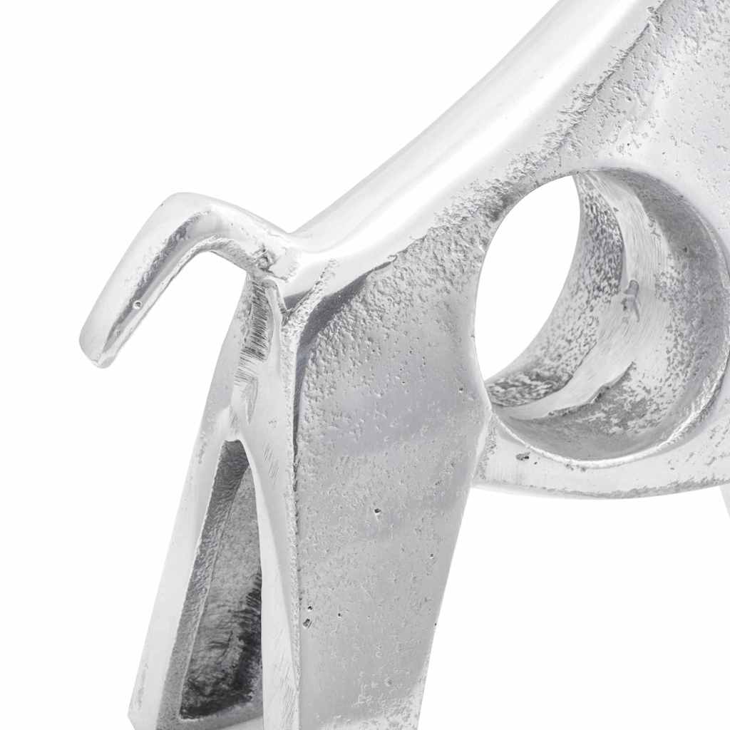 Bulių skulptūra Sidabrinė 22x9,5x34 cm Aliuminis